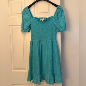 Michael Kors Blue Eyelet Dress